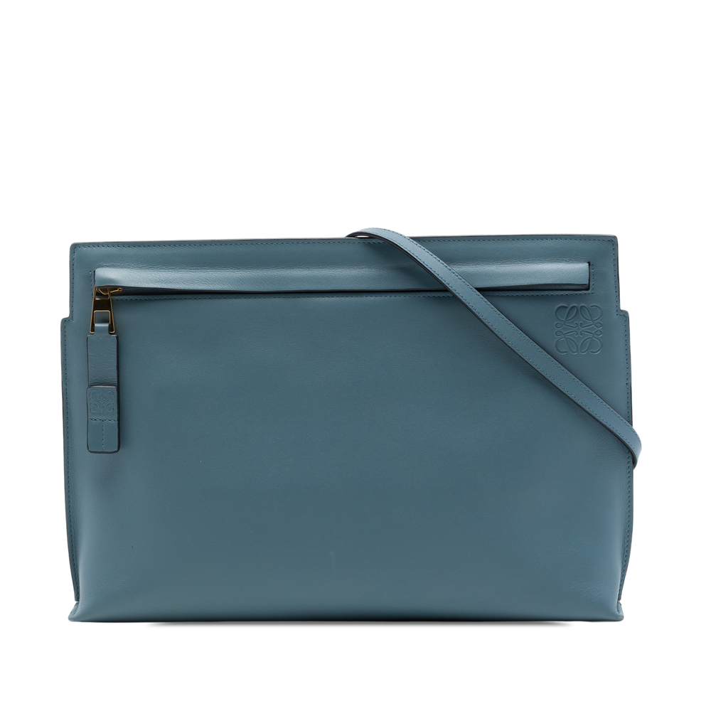 Pre-Loved LOEWE Leather Anagram T Pouch Crossbody